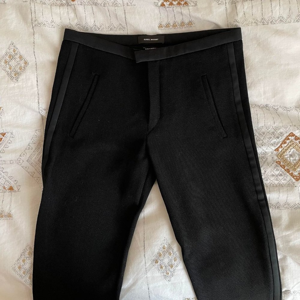 ISABEL MARANT Black Skinny Trousers Size 34 FR